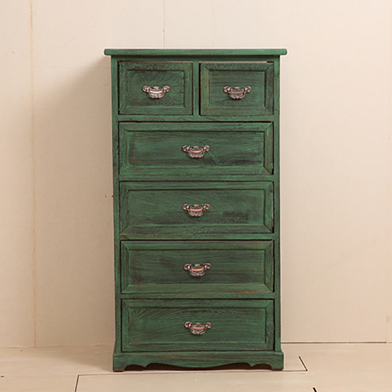 Traditional Matte Finish Storage Chest Bedroom Solid Wood Dresser