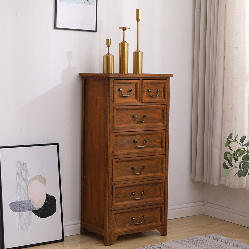 Traditional Matte Finish Storage Chest Bedroom Solid Wood Dresser