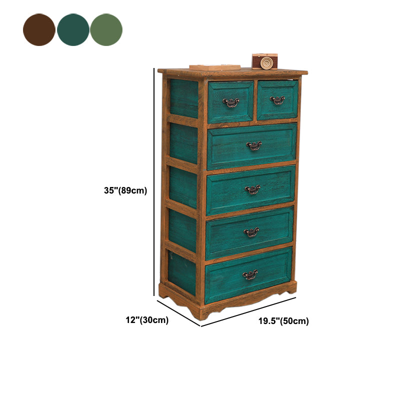 Traditional Matte Finish Storage Chest Bedroom Solid Wood Dresser