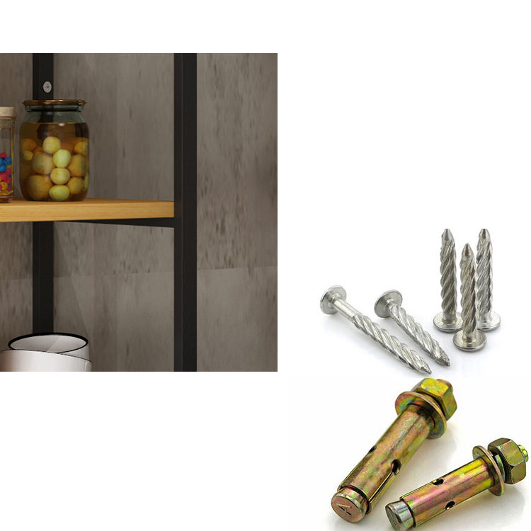 Wall Mounted Storage Bookshelf Industrial Floating Bookcase with Rectangle Shelves