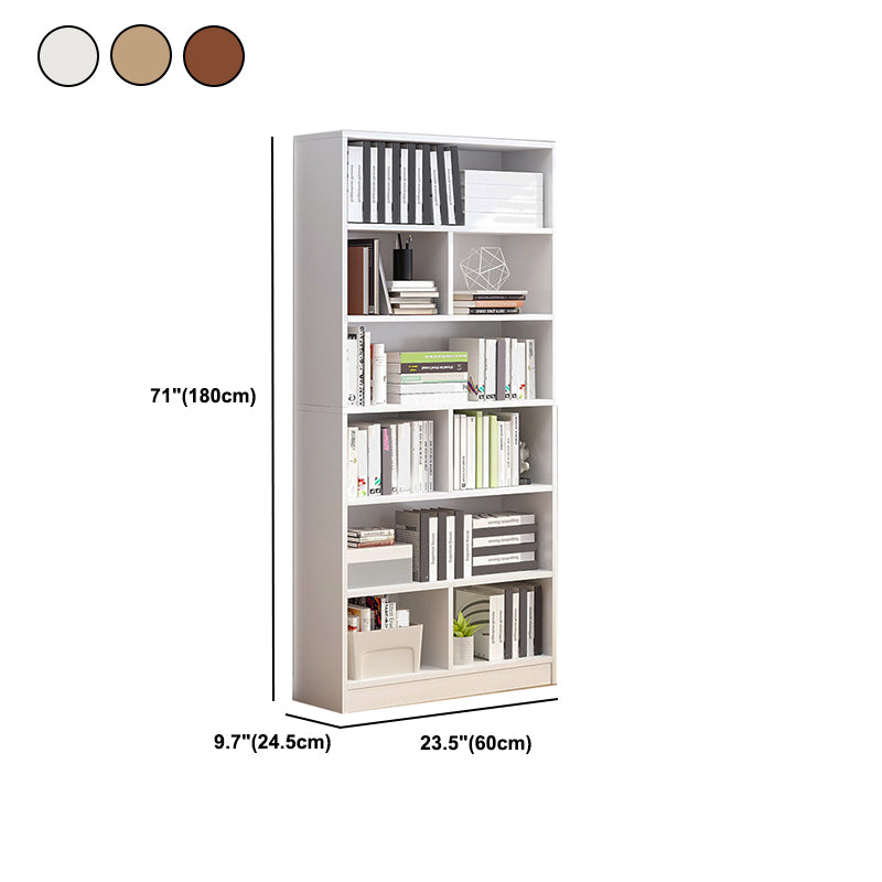 Modem Bookcase, Engineered Wood Standard Bookshelf With Rectangular Shelves