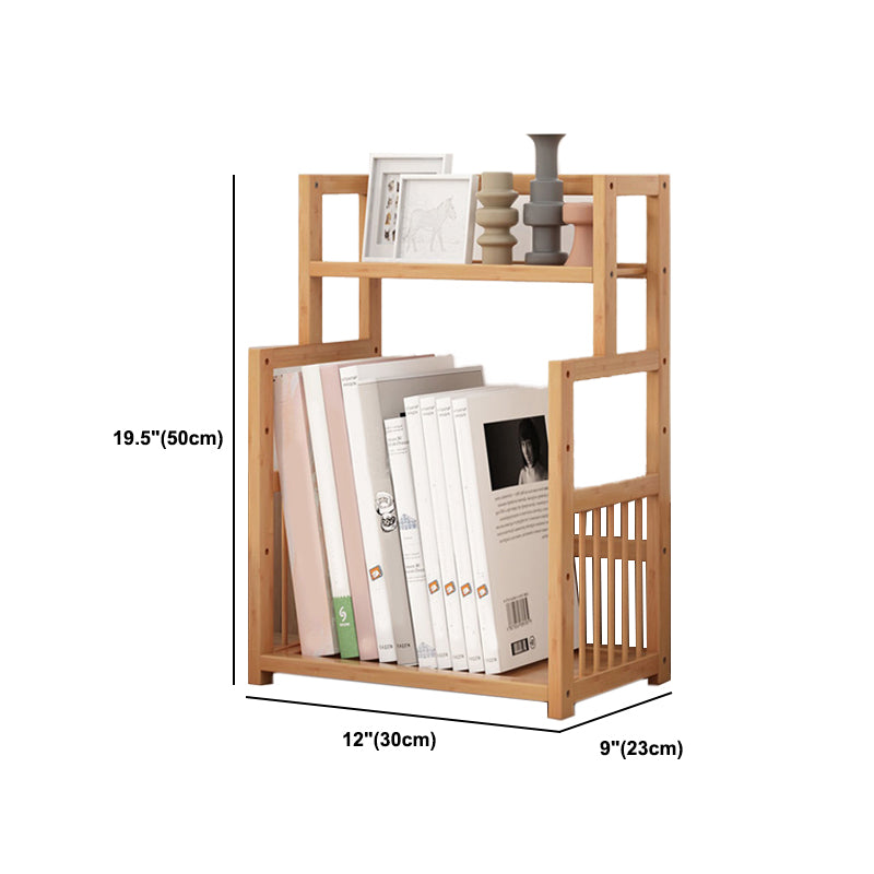 Contemporary Bamboo Bookcase 9-inch Wide Home Standard Bookshelf