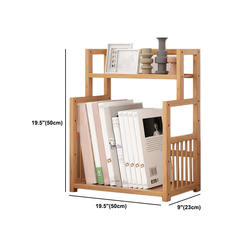 Contemporary Bamboo Bookcase 9-inch Wide Home Standard Bookshelf