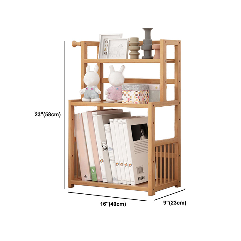 Contemporary Bamboo Bookcase 9-inch Wide Home Standard Bookshelf