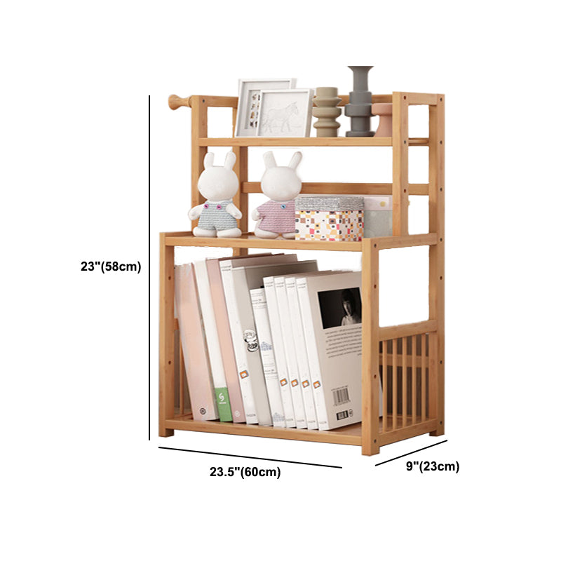 Contemporary Bamboo Bookcase 9-inch Wide Home Standard Bookshelf