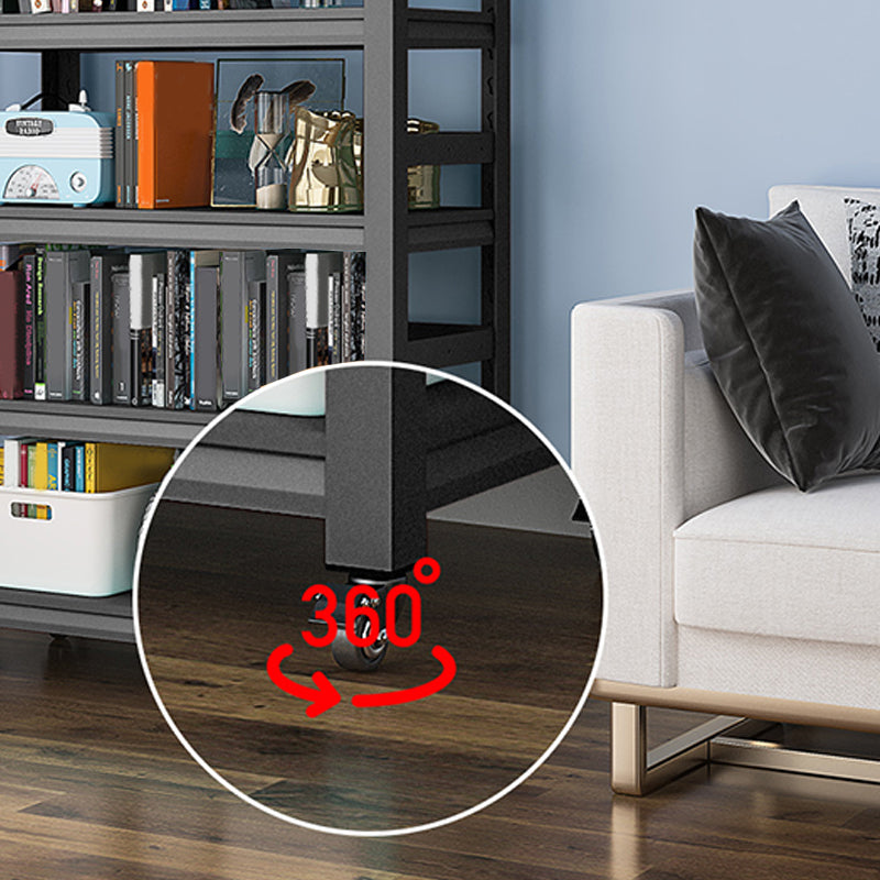 Open Standard Bookshelf Modern Minimalist Metal Rectangular Bookcase