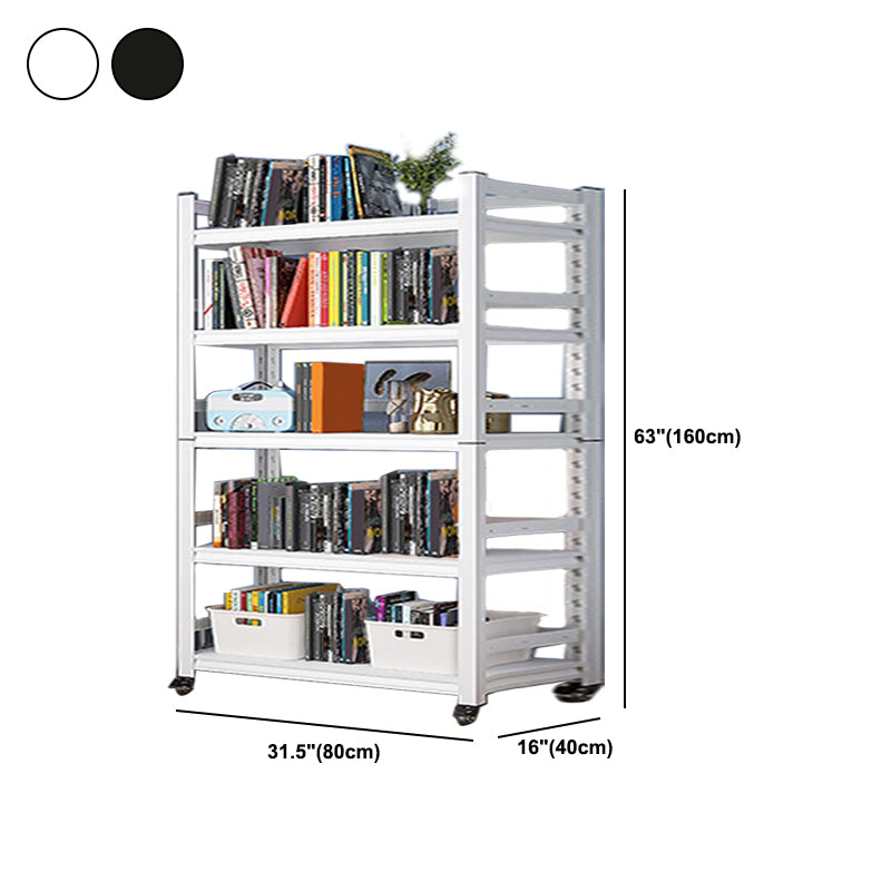 Open Standard Bookshelf Modern Minimalist Metal Rectangular Bookcase