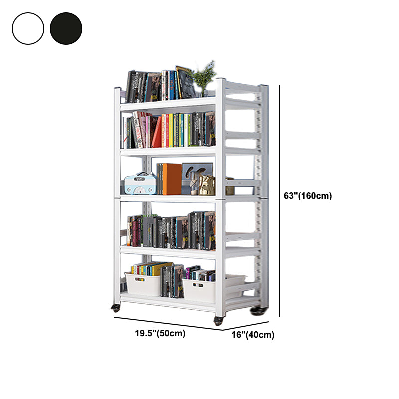 Open Standard Bookshelf Modern Minimalist Metal Rectangular Bookcase