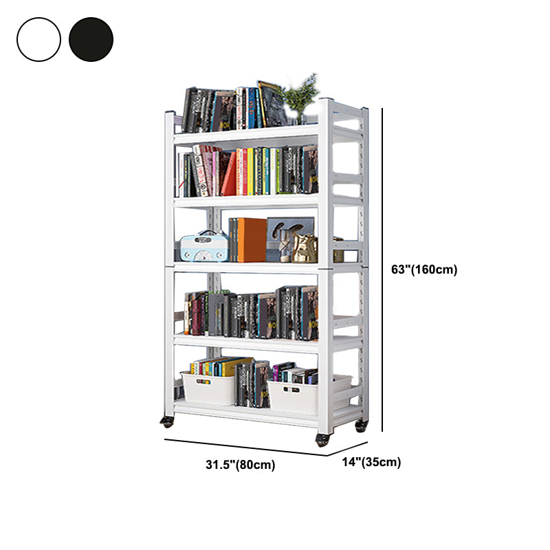 Open Standard Bookshelf Modern Minimalist Metal Rectangular Bookcase