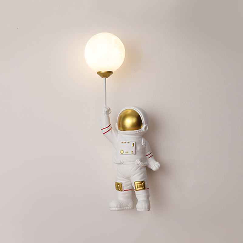 1 - Light Resin Wall Lighting Fixture , Astronaut and Globe Shape Wall Light