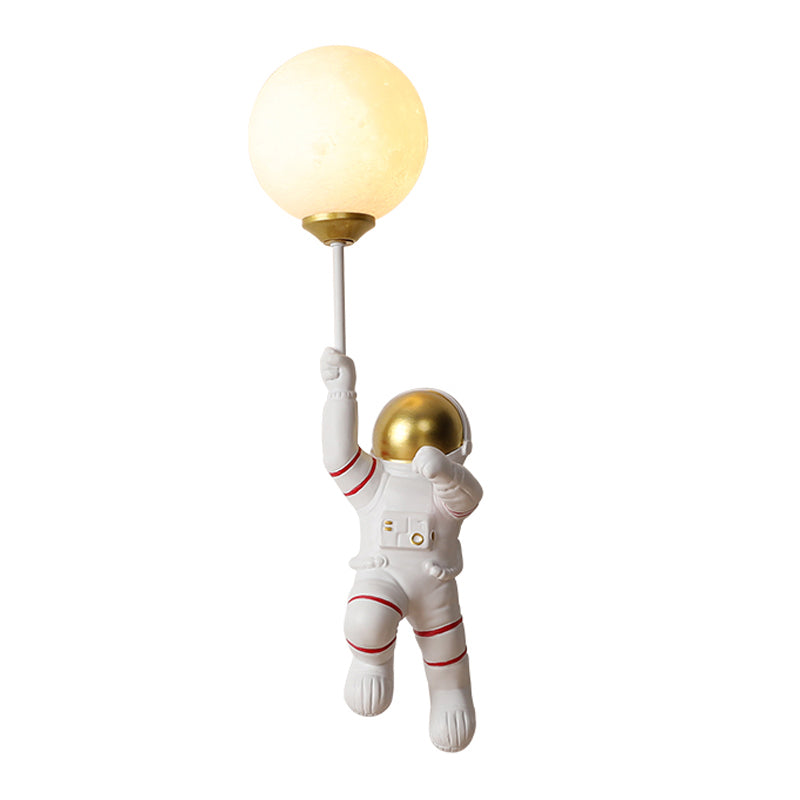 1 - Light Resin Wall Lighting Fixture , Astronaut and Globe Shape Wall Light