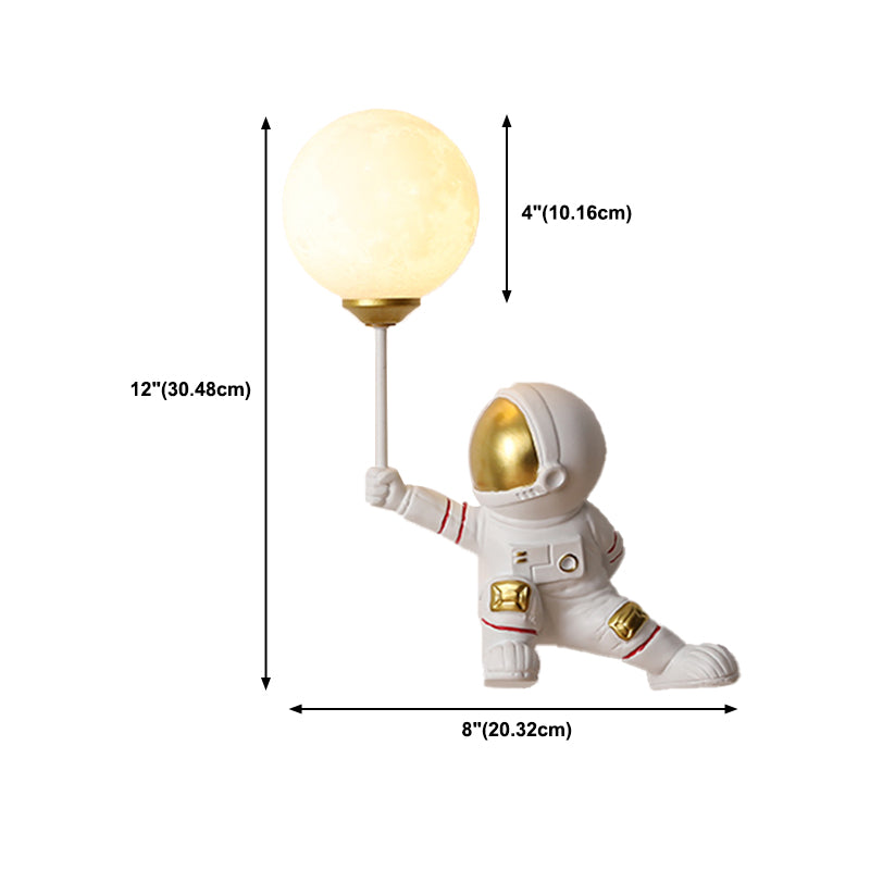 1 - Light Resin Wall Lighting Fixture , Astronaut and Globe Shape Wall Light