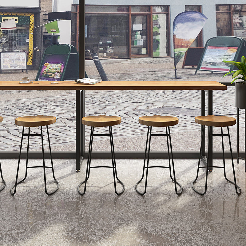 Industrial Rectangle Bar Table Set 1/7 Pieces Solid Wood Counter Table