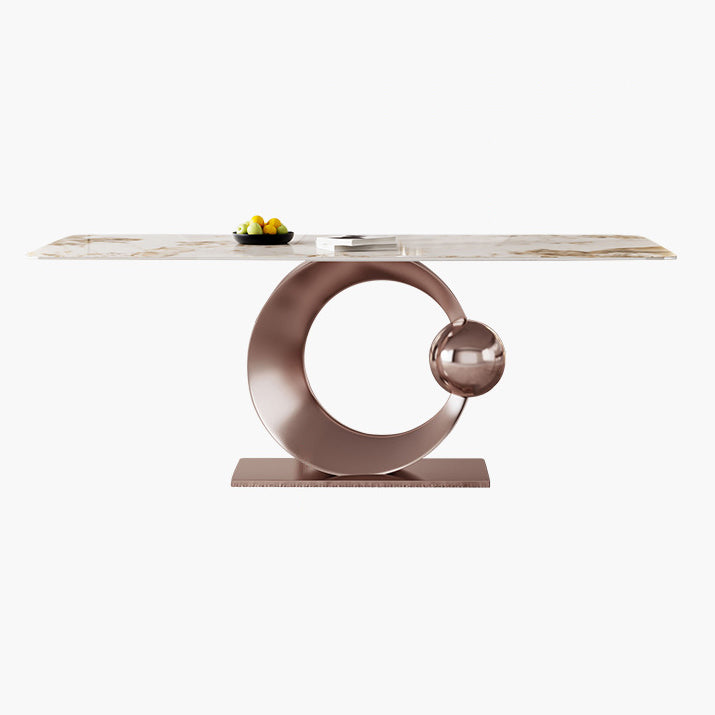 Luxurious Sintered Stone Top Dining Set Rectangle 1/4/5/7/9 Pieces Dining Room Table Set