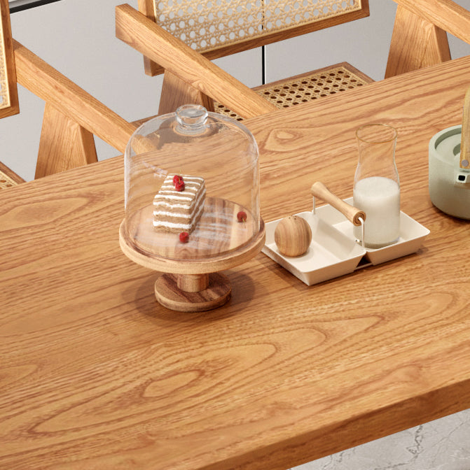 Modern Solid Wood Dining Set 1/2/5/7 Pieces Dining Table with Wood Chairs