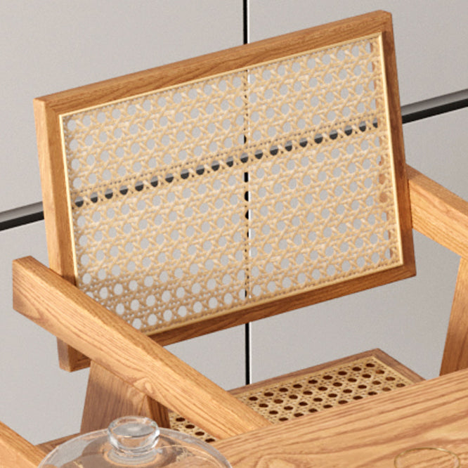 Modern Solid Wood Dining Set 1/2/5/7 Pieces Dining Table with Wood Chairs