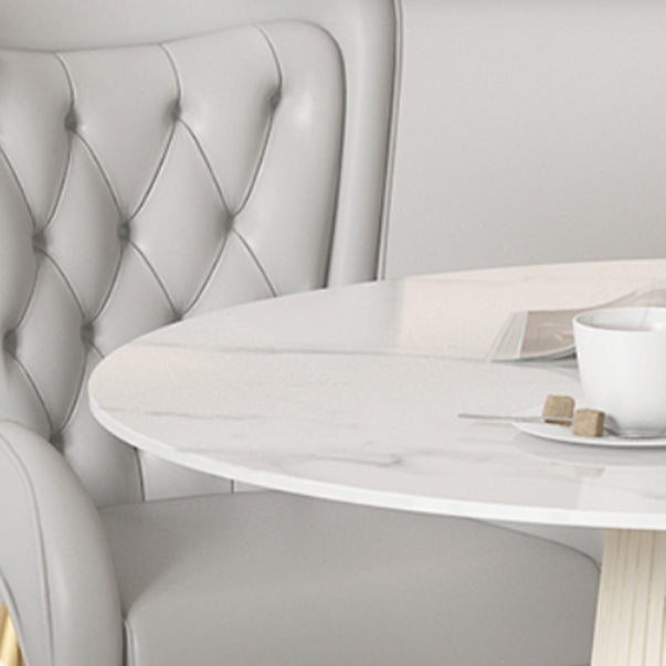 Nordic 1/4/5 Pieces Dining Set Round Stone Dining Table for Dining Room