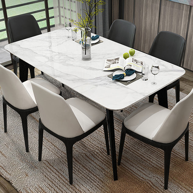 Rectangle Dining Table Sintered Stone Dining Table with 4 Legs