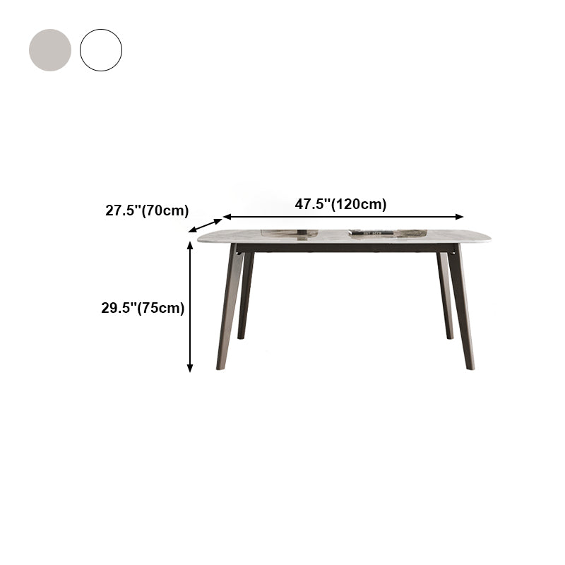 Mid-Century Modern Dining Table Rectangle Dining Table with 4 Legs