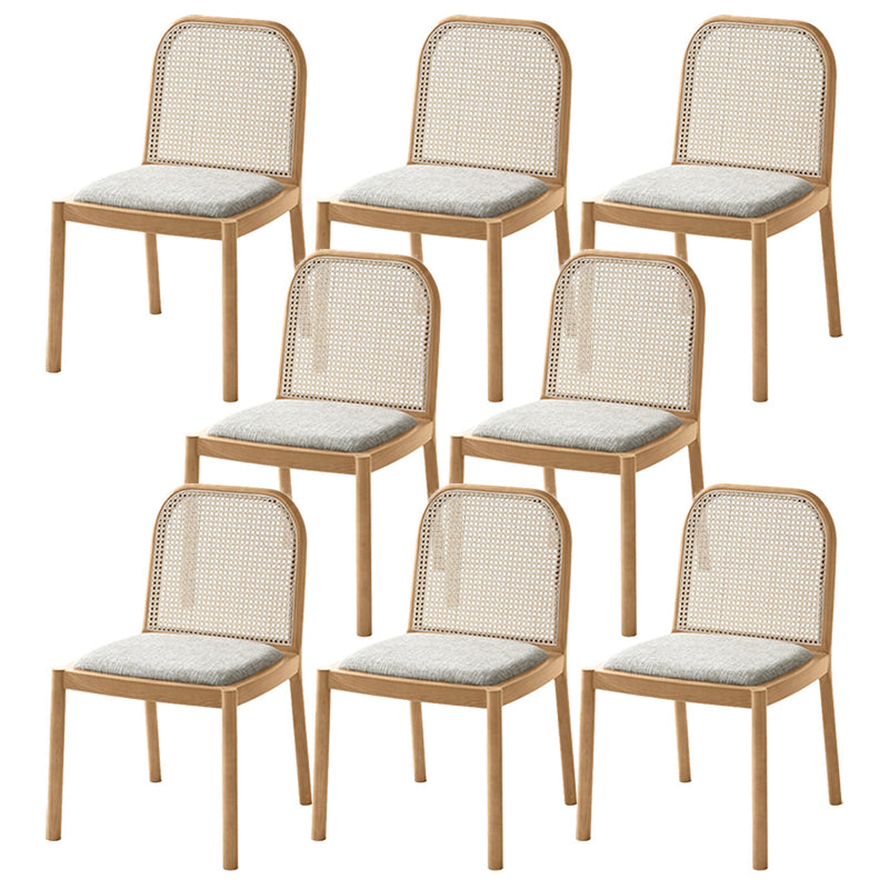 Traditional Armless Dining Chairs Solid Wood Side Chair Set for Home
