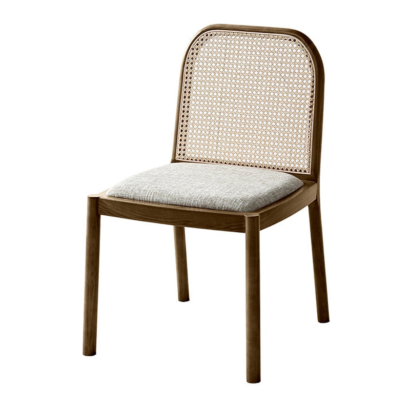 Traditional Armless Dining Chairs Solid Wood Side Chair Set for Home