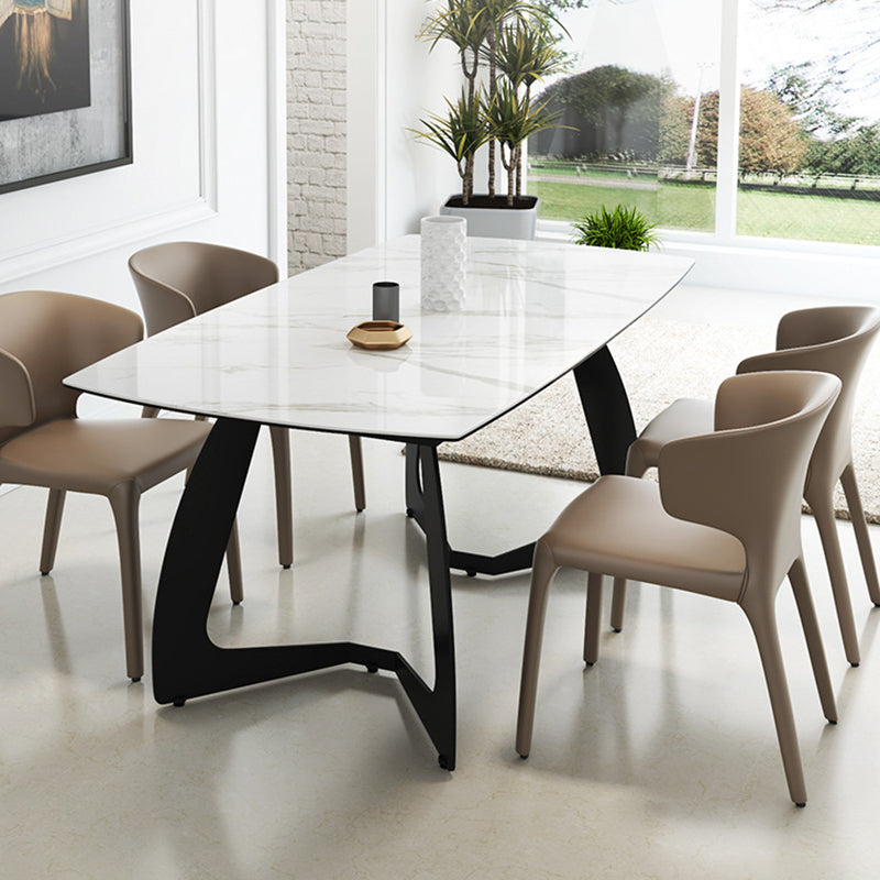 Faux Leather Dining Accent Chair Wingback Arm Chair for Home