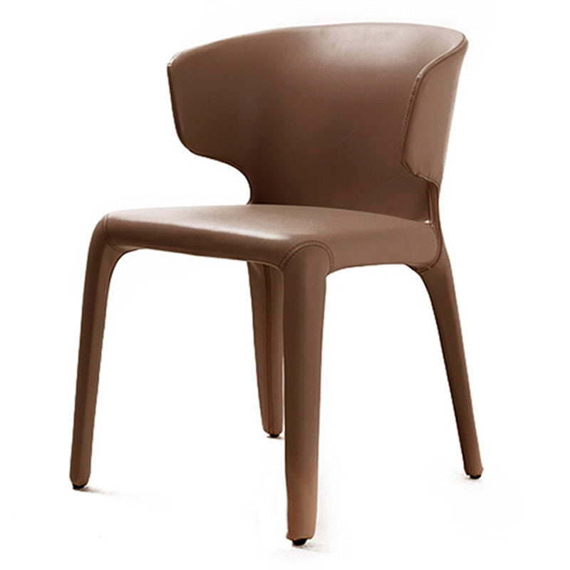 Faux Leather Dining Accent Chair Wingback Arm Chair for Home