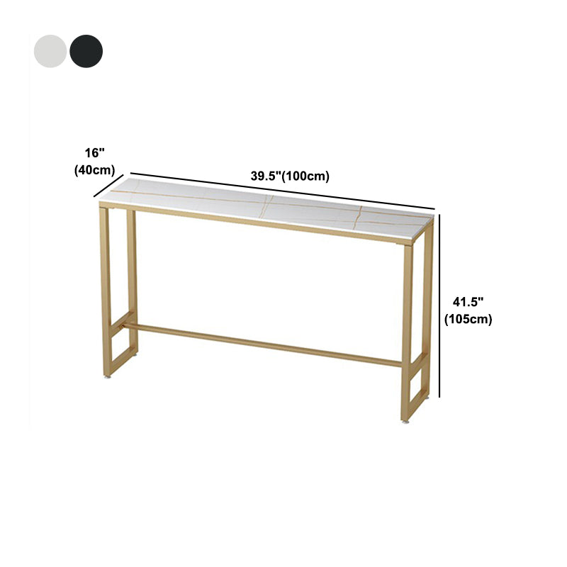 Nordic Glam Rectangle Bar Counter Table Stone Bar Counter Table for Kitchen