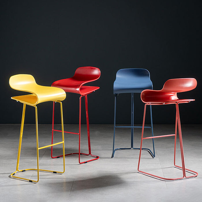 Low Back Footrest Bar & Counter Stool Modern Indoor Acrylic Counter Stool