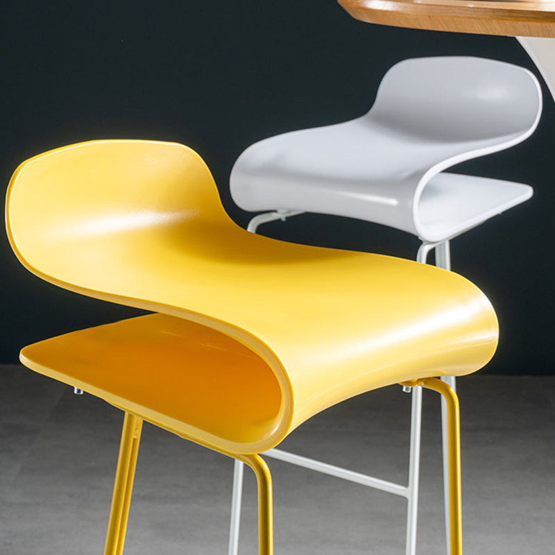 Low Back Footrest Bar & Counter Stool Modern Indoor Acrylic Counter Stool