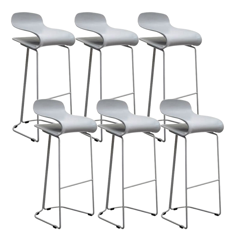 Low Back Footrest Bar & Counter Stool Modern Indoor Acrylic Counter Stool