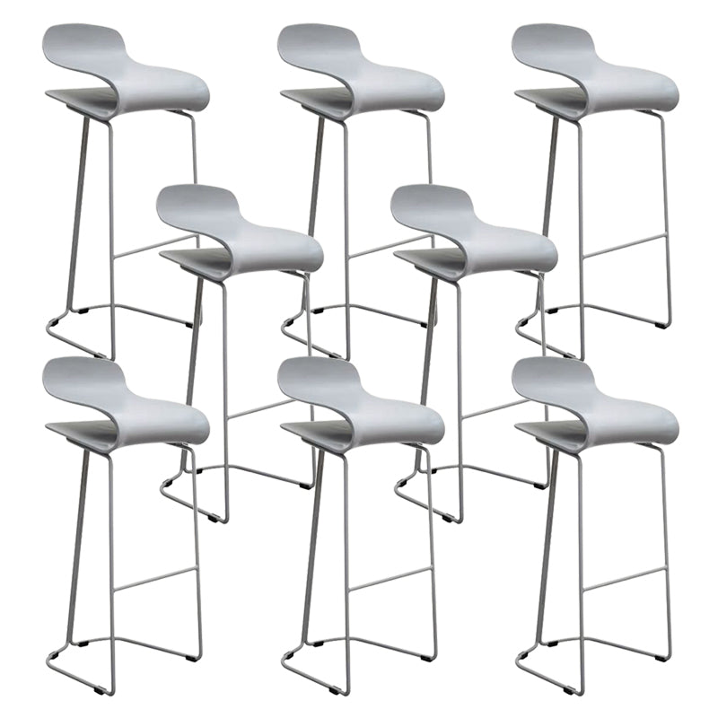 Low Back Footrest Bar & Counter Stool Modern Indoor Acrylic Counter Stool