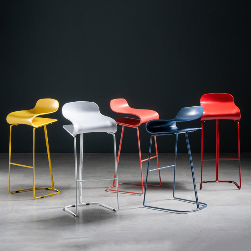 Low Back Footrest Bar & Counter Stool Modern Indoor Acrylic Counter Stool