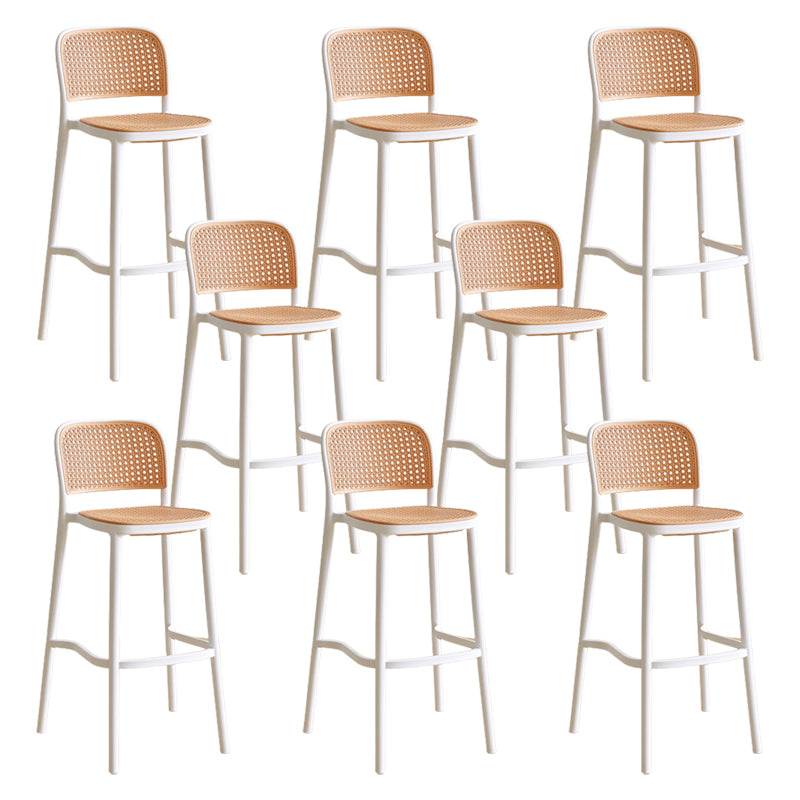 Modern Plastic Frame Counter Bar Stool Footrest Armless Stool