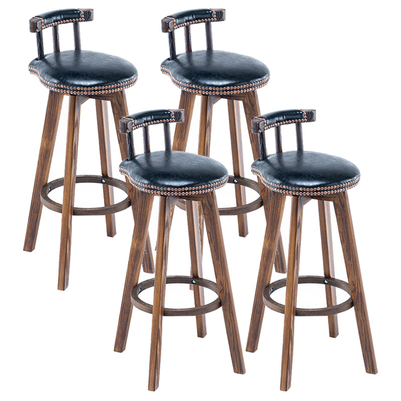 Modern Wooden Barstool Fabric Cushion in Matte Finish for Indoor
