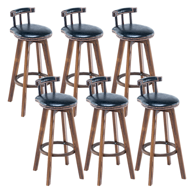 Modern Wooden Barstool Fabric Cushion in Matte Finish for Indoor