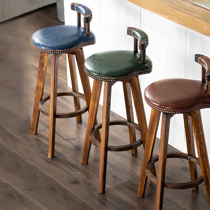 Modern Wooden Barstool Fabric Cushion in Matte Finish for Indoor
