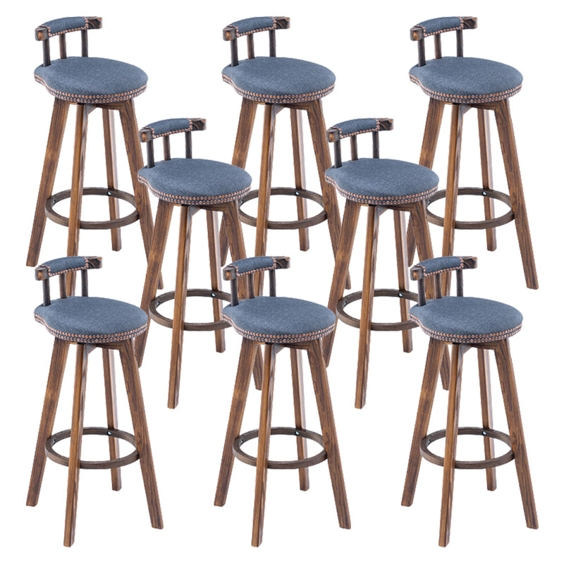 Modern Wooden Barstool Fabric Cushion in Matte Finish for Indoor