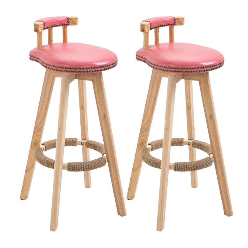 Modern Wooden Barstool Fabric Cushion in Matte Finish for Indoor