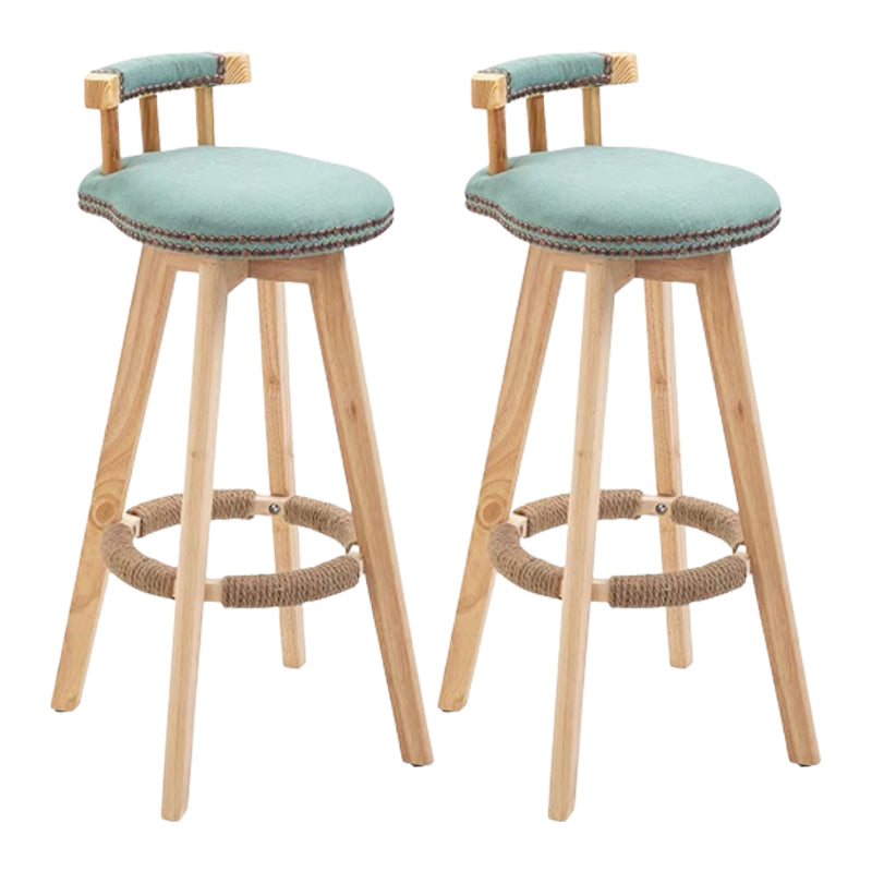 Modern Wooden Barstool Fabric Cushion in Matte Finish for Indoor