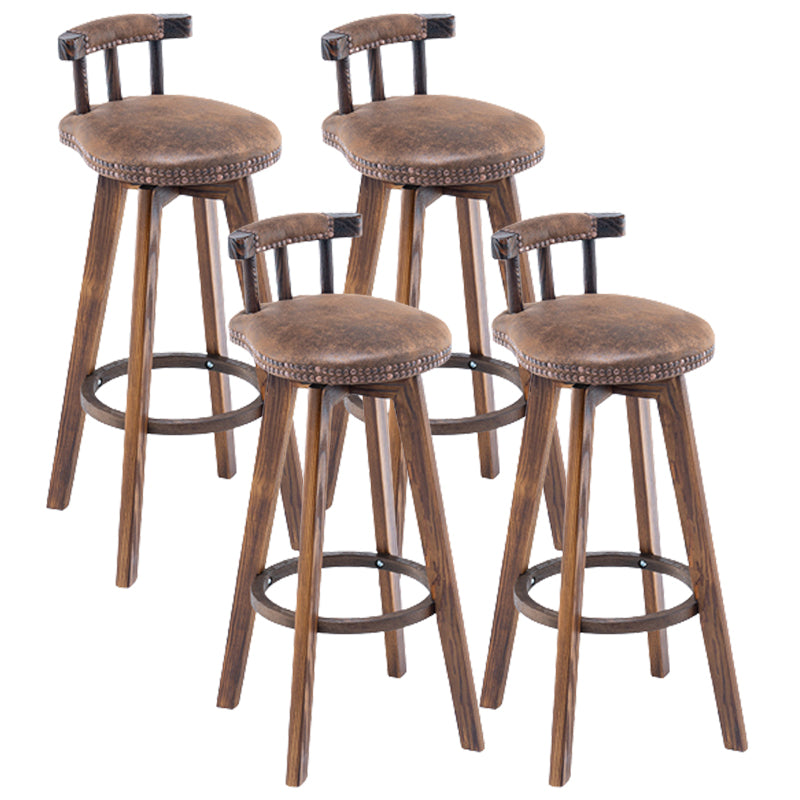 Modern Wooden Barstool Fabric Cushion in Matte Finish for Indoor