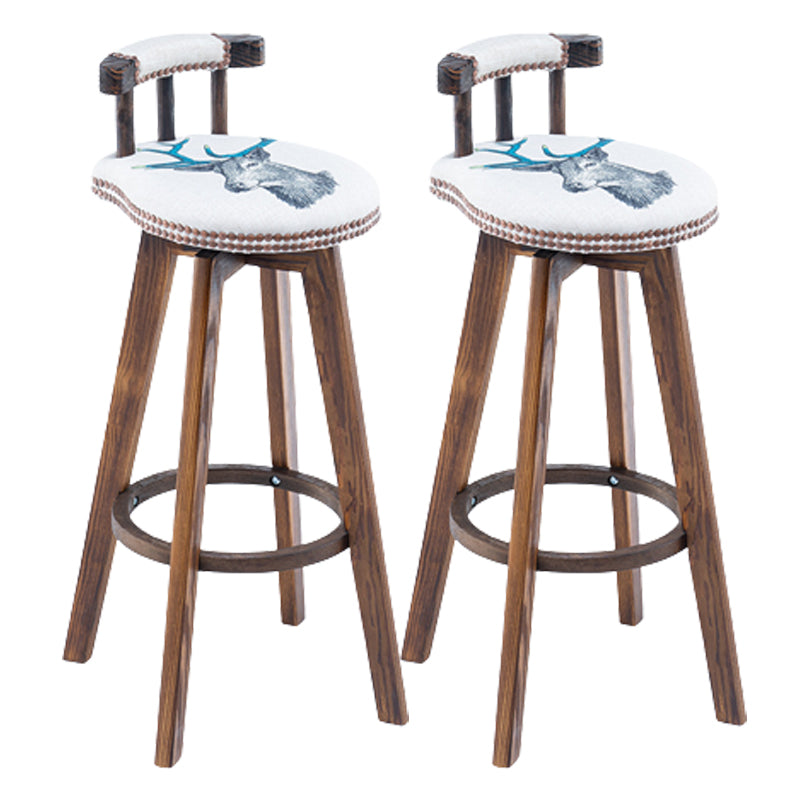 Modern Wooden Barstool Fabric Cushion in Matte Finish for Indoor