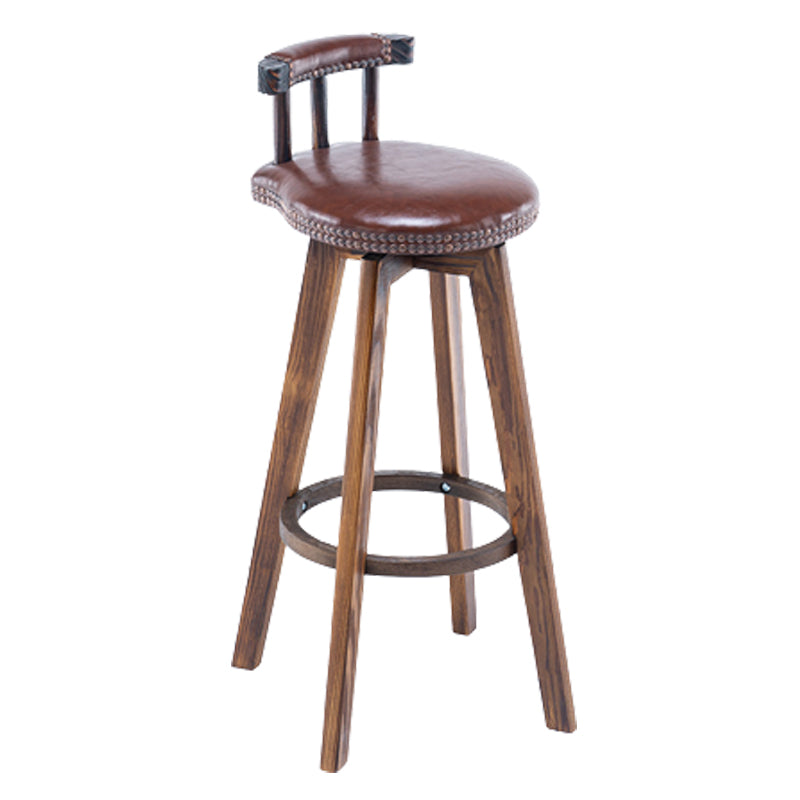 Modern Wooden Barstool Fabric Cushion in Matte Finish for Indoor