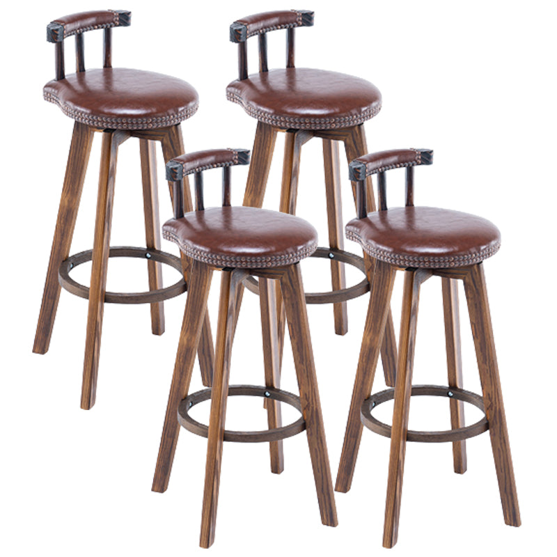 Modern Wooden Barstool Fabric Cushion in Matte Finish for Indoor