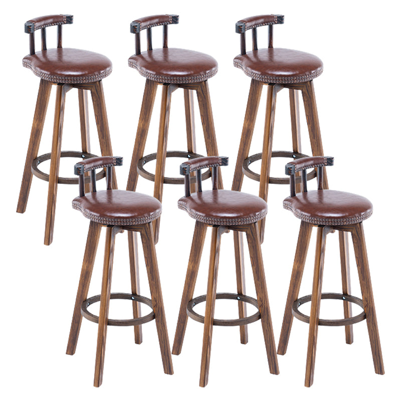Modern Wooden Barstool Fabric Cushion in Matte Finish for Indoor