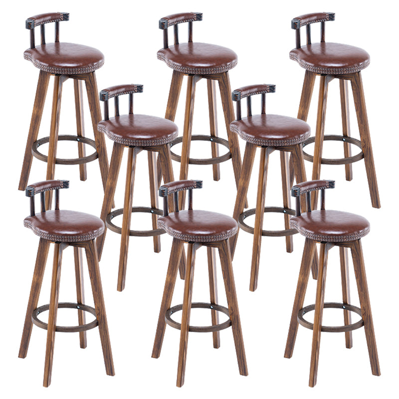 Modern Wooden Barstool Fabric Cushion in Matte Finish for Indoor