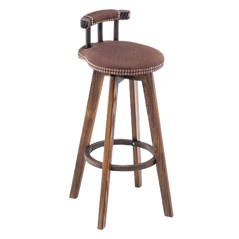 Modern Wooden Barstool Fabric Cushion in Matte Finish for Indoor