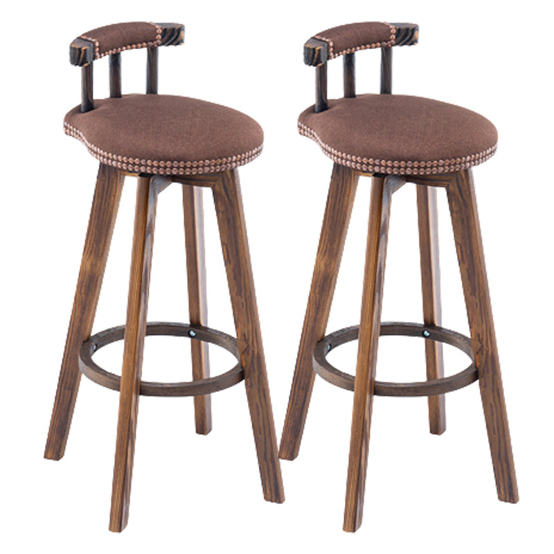 Modern Wooden Barstool Fabric Cushion in Matte Finish for Indoor