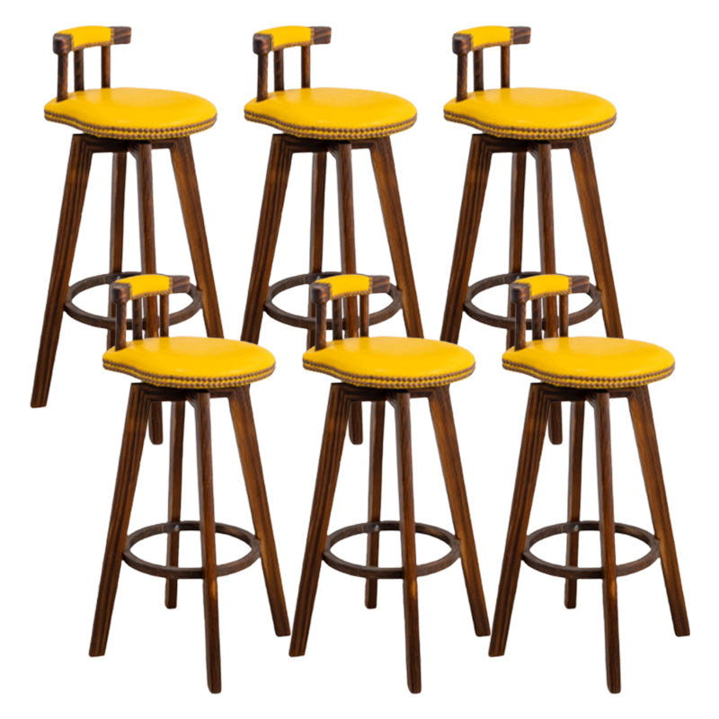 Modern Wooden Barstool Fabric Cushion in Matte Finish for Indoor