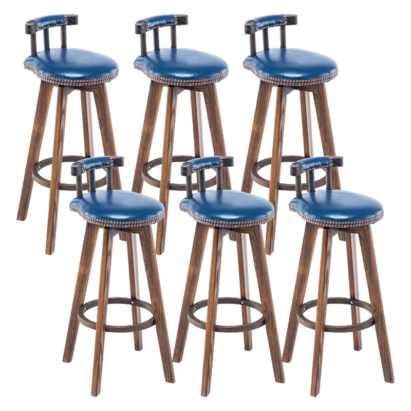 Modern Wooden Barstool Fabric Cushion in Matte Finish for Indoor